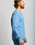 Easy Mondays Slub Cotton Sweatshirt Azure-Men's Sweatshirts-Brooklyn-Vancouver-Yaletown-Canada