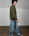 Edwin Eca4004 Classic Crew Sweatshirt - Olive Drab-Men's Sweatshirts-Brooklyn-Vancouver-Yaletown-Canada