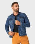 34 Heritage - Travis Organic Jacket - Mid Blue-Men's Jackets-Brooklyn-Vancouver-Yaletown-Canada