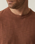 34 Heritage Slub Crew Neck T-Shirt Cinnamon-Men's T-Shirts-Brooklyn-Vancouver-Yaletown-Canada