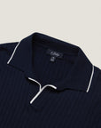 34 Heritage Polo Sweater - Navy-Men's Sweaters-Brooklyn-Vancouver-Yaletown-Canada