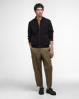 Barbour Milburn Zip Through Knitted Jumper - Black-Men's Sweaters-Brooklyn-Vancouver-Yaletown-Canada