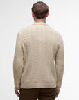 Barbour Lowfen Cable Crew - Stone-Men's Sweaters-Brooklyn-Vancouver-Yaletown-Canada