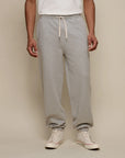 Merz Authentic Fleece Cuffed Sweatpants - Grey Melange-Men's Pants-Brooklyn-Vancouver-Yaletown-Canada