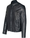 Schott Perfecto Cafe Racer Leather Jacket Black-Men's Leather Jackets-Brooklyn-Vancouver-Yaletown-Canada