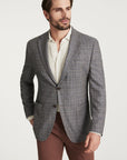 34 Heritage Matteo Mini Checked Blazer Dark Blue-Men's Blazers-Brooklyn-Vancouver-Yaletown-Canada