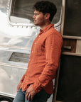 Kato - The Ripper LS WGauze Org Shirt - SS23-Men's Shirts-Yaletown-Vancouver-Surrey-Canada