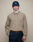 Merz Organic Cotton Broken Twill Shirt - dusted khaki-Men's T-Shirts-Brooklyn-Vancouver-Yaletown-Canada