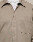 Merz Organic Cotton Broken Twill Shirt - dusted khaki-Men's T-Shirts-Brooklyn-Vancouver-Yaletown-Canada