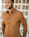 Kato The Brace Oxford St LS Button Up Whiskey SS24-Men's Shirts-Brooklyn-Vancouver-Yaletown-Canada