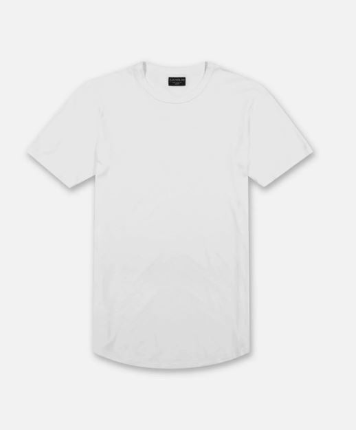 Goodlife-Slub Scallop Crew Tee-White FW23-Men&#39;s T-Shirts-Yaletown-Vancouver-Surrey-Canada