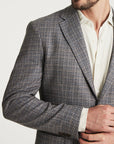 34 Heritage Matteo Mini Checked Blazer Dark Blue-Men's Blazers-Brooklyn-Vancouver-Yaletown-Canada