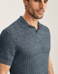 34 Heritage Melange Sweater Indigo-Men's Sweaters-Brooklyn-Vancouver-Yaletown-Canada