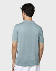 Fiesoli Jonny Polo Knit W Contrast Trim - Polvere-Men's Sweaters-Brooklyn-Vancouver-Yaletown-Canada