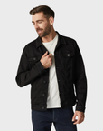 34 Heritage - Travis Black Brushed Denim Jacket-Men's Jackets-Brooklyn-Vancouver-Yaletown-Canada
