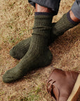 Peregrine Boot Socks - Olive-Men's Accessories-Brooklyn-Vancouver-Yaletown-Canada