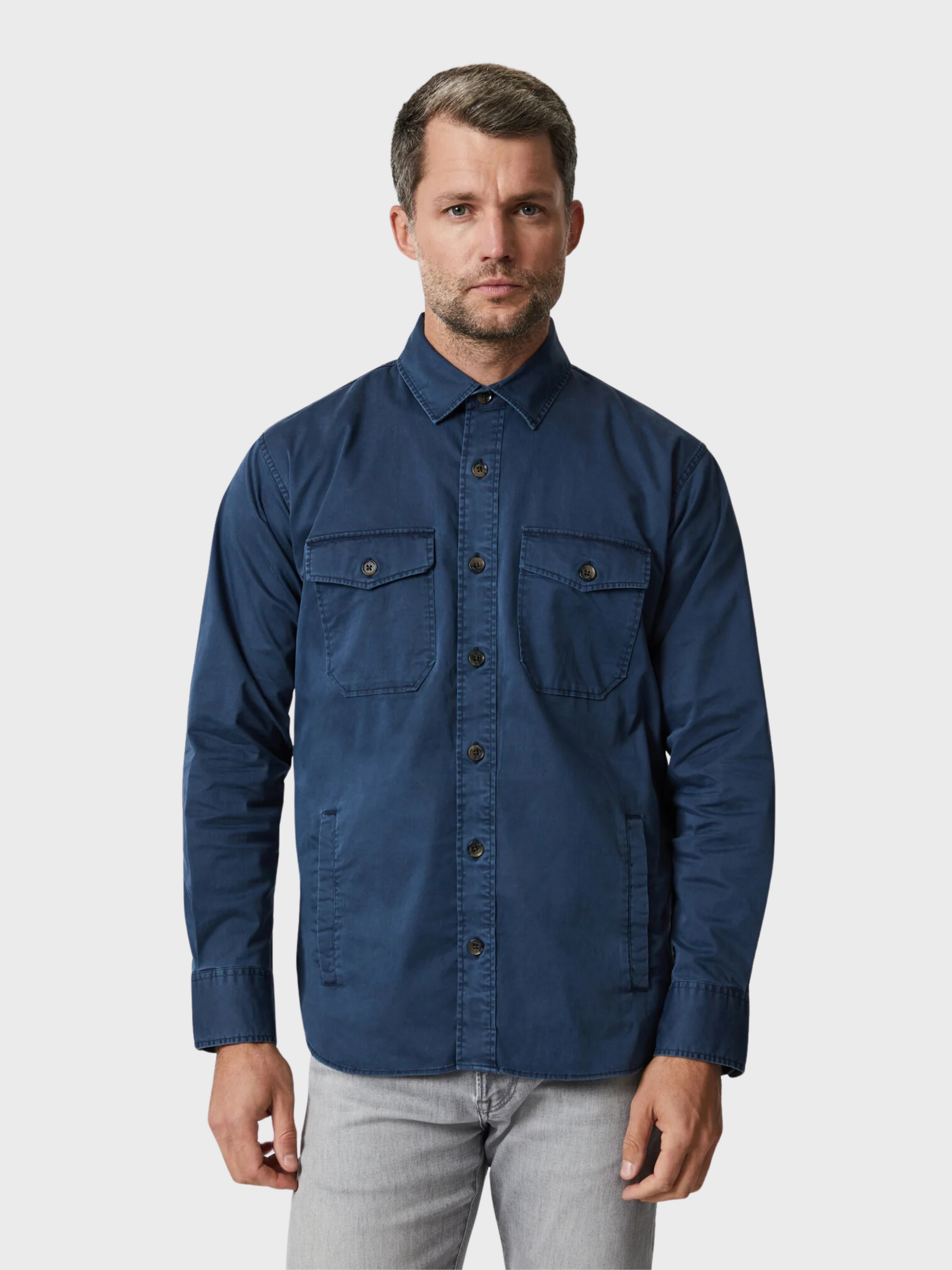 34 Heritage Overshirt Dark Blue-Men&#39;s Shirts-S-Brooklyn-Vancouver-Yaletown-Canada