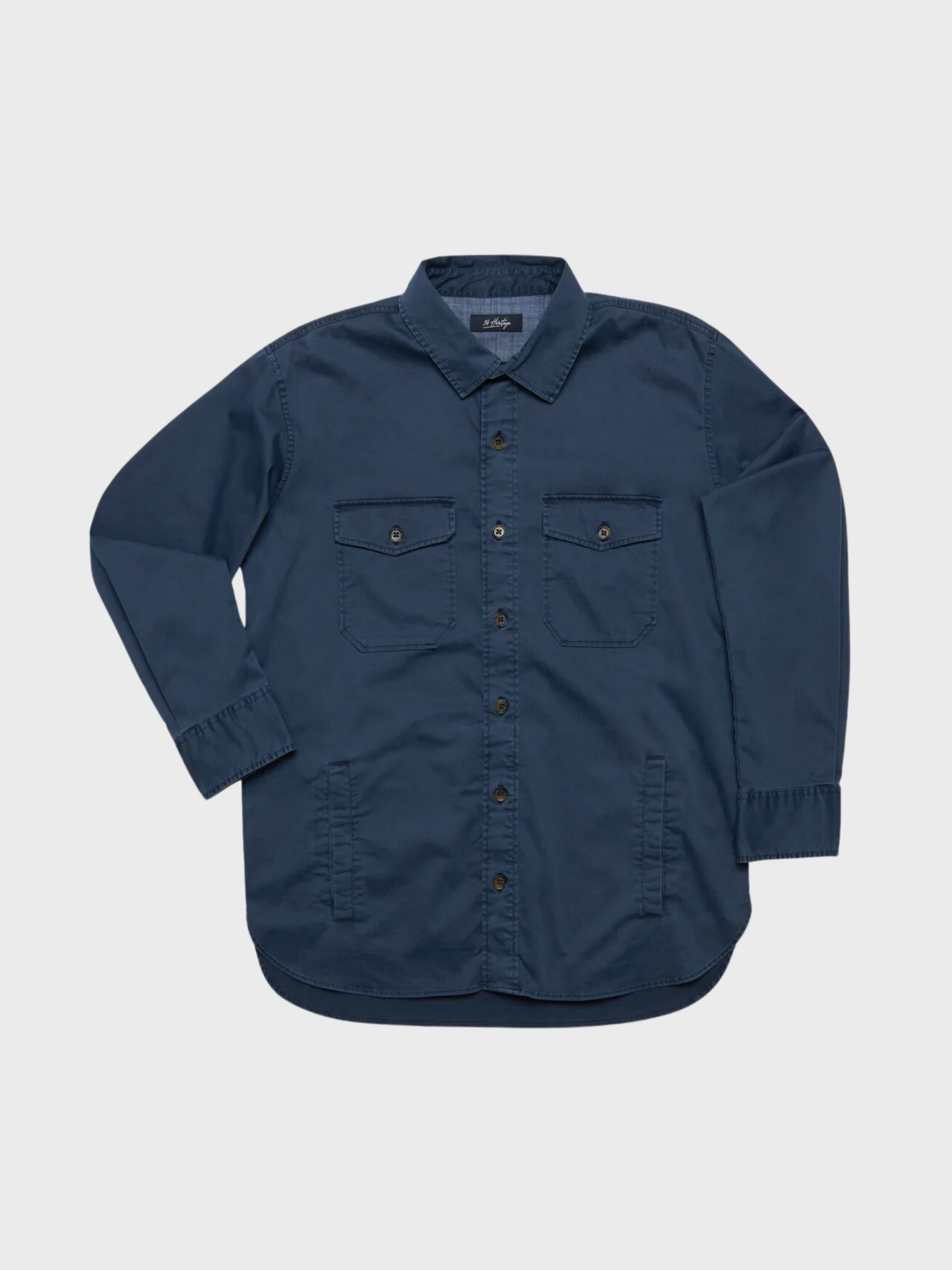34 Heritage Overshirt Dark Blue-Men&#39;s Shirts-Brooklyn-Vancouver-Yaletown-Canada