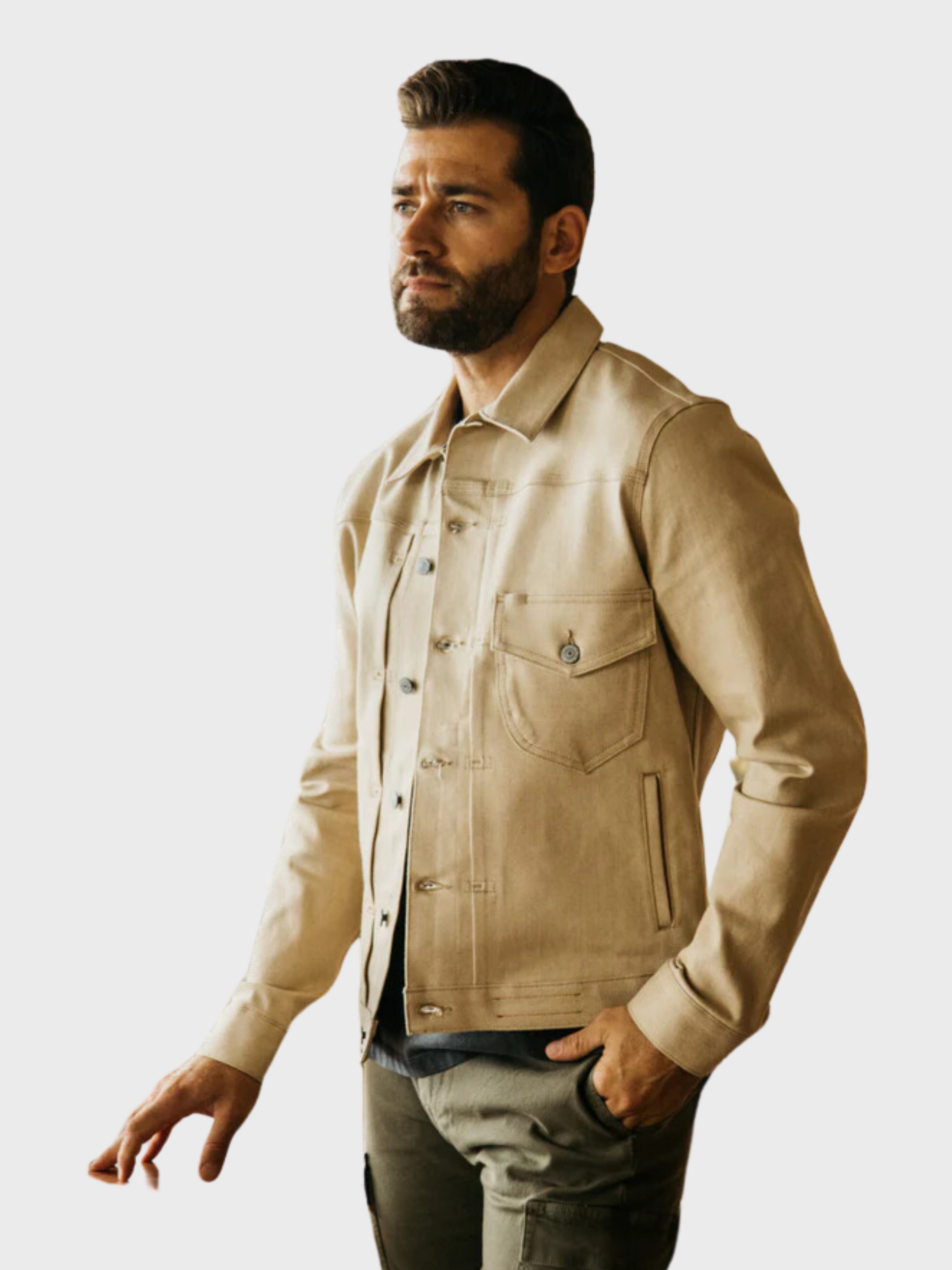 Kato The Blade Jacket Raw Beige-Men's Jackets-Brooklyn-Vancouver-Yaletown-Canada