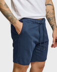 Easy Mondays Slub Cotton Sweatshort - Navy-Men's Shorts-Brooklyn-Vancouver-Yaletown-Canada