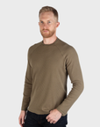 Jude Neale Rogan Waffle Long Sleeve - Army-Men's Shirts-Brooklyn-Vancouver-Yaletown-Canada