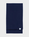 Merz Classic Scarf, Ribbed Structure, Merino Wool - dark navy-Men's Accessories-Brooklyn-Vancouver-Yaletown-Canada