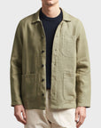 Peregrine Windsor Linen Shacket - Sage-Men's Shirts-Brooklyn-Vancouver-Yaletown-Canada