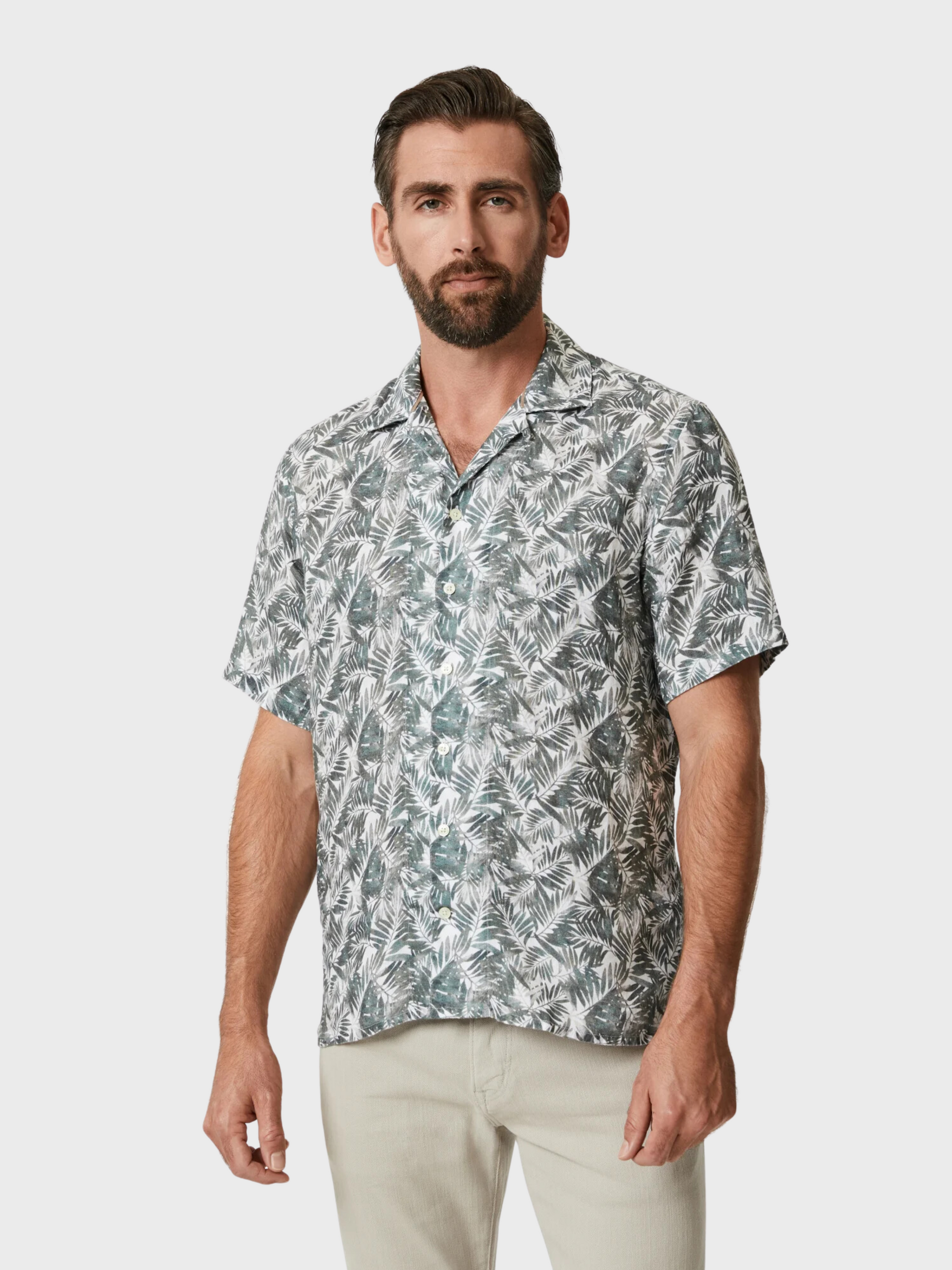 34 Heritage Jungle Short Sleeve Shirt Green-Men&#39;s Shirts-S-Brooklyn-Vancouver-Yaletown-Canada