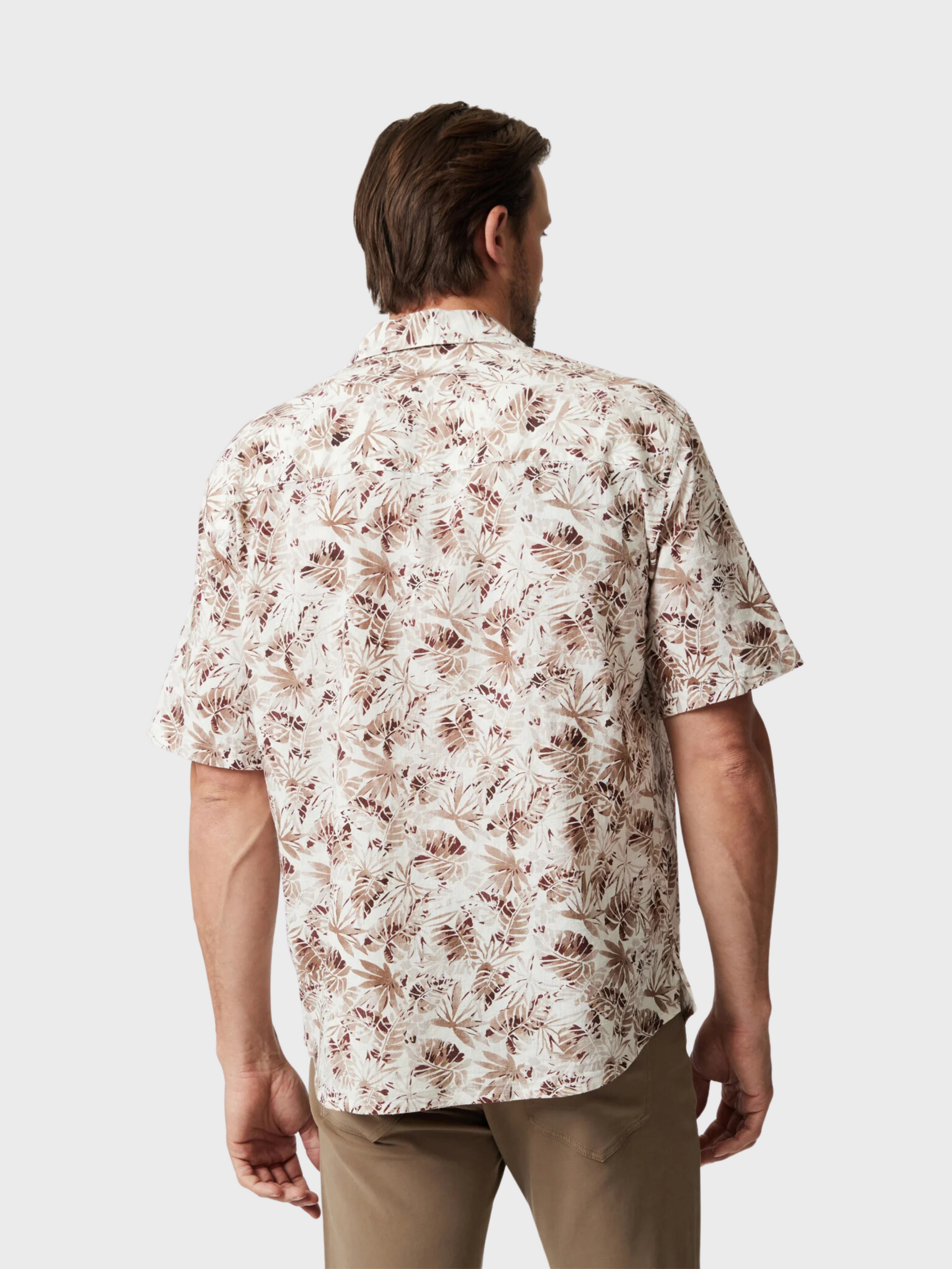 34 Heritage Desert Short Sleeve Shirt Ecru-Men&#39;s Shirts-Brooklyn-Vancouver-Yaletown-Canada