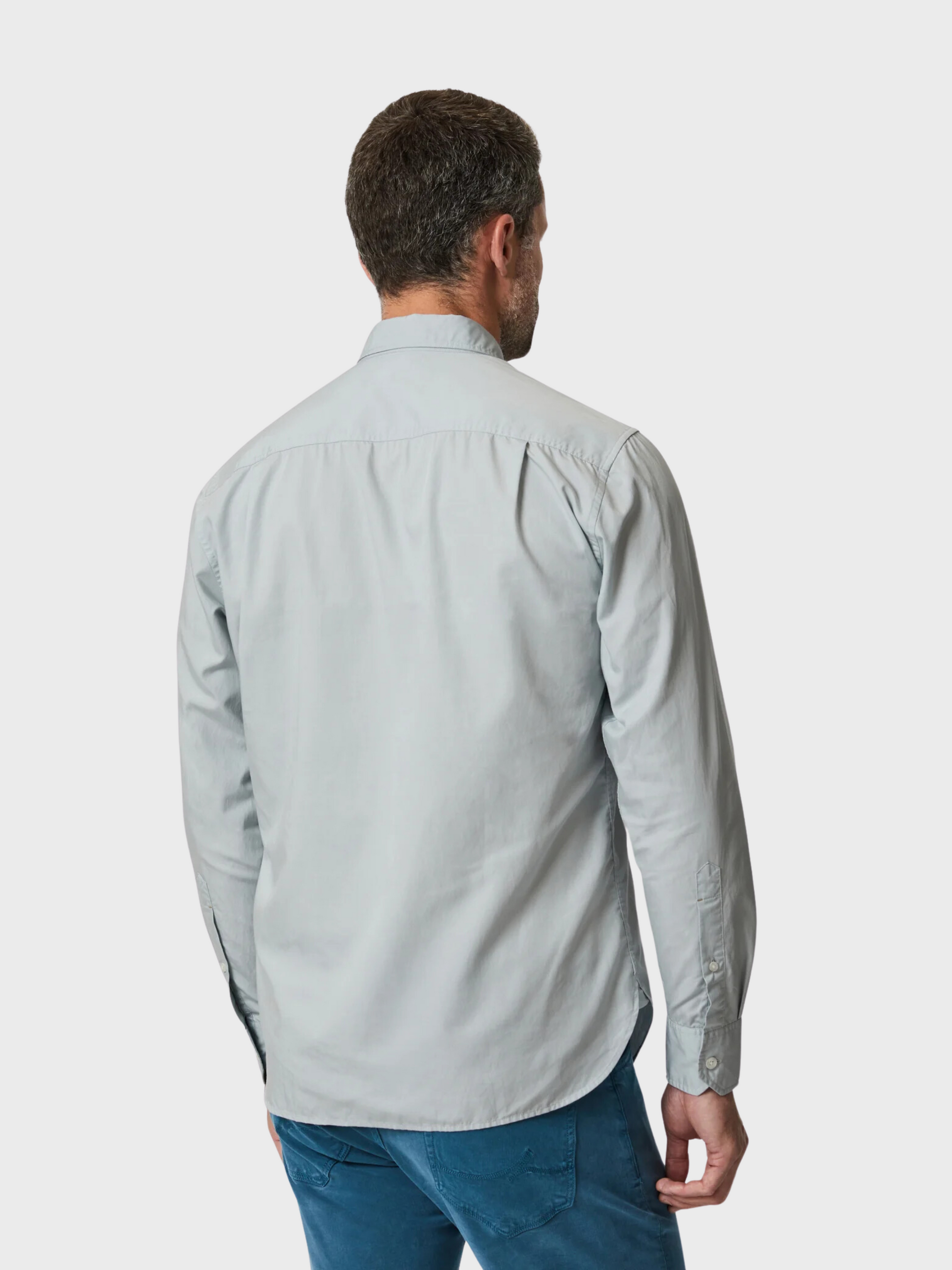 34 Heritage Luxe Twill Shirt Pearl Blue-Men&#39;s Shirts-Brooklyn-Vancouver-Yaletown-Canada