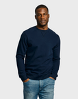 Easy Mondays Organic Cotton Sweatshirt Navy-Men's Sweatshirts-Brooklyn-Vancouver-Yaletown-Canada