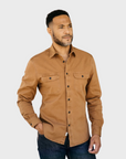 Kato The Brace Oxford St LS Button Up Whiskey SS24-Men's Shirts-S-Brooklyn-Vancouver-Yaletown-Canada