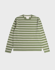 Far Afield Breton Stripe Long Sleeved T-Shirt - Green/Sand-Men's T-Shirts-Brooklyn-Vancouver-Yaletown-Canada