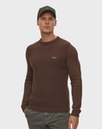 Aeronautica Militare Crewneck Sweater - Chestnut Brown-Men's Sweaters-Brooklyn-Vancouver-Yaletown-Canada