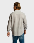 Easy Mondays Crinkle Button Down Stone-Men's Shirts-Brooklyn-Vancouver-Yaletown-Canada