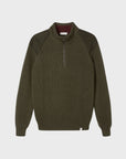 Peregrine Foxton Quarter Zip Jumper - Navy-Men's Sweaters-Brooklyn-Vancouver-Yaletown-Canada