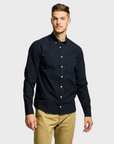 Easy Mondays Shirt Poplin - Navy-Men's Shirts-Brooklyn-Vancouver-Yaletown-Canada