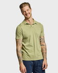 Easy Mondays Polo SS Slub T-Shirt - Sage-Men's T-Shirts-Brooklyn-Vancouver-Yaletown-Canada