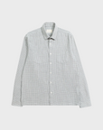 Far Afield Classic Two Pocket Shirt - Dobby Blocks - White/Grey-Men's Shirts-Brooklyn-Vancouver-Yaletown-Canada