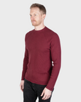 Jude Neale Rogan Waffle Long Sleeve - Heretic (Berry)-Men's Shirts-Brooklyn-Vancouver-Yaletown-Canada