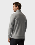 34 Heritage High Neck Zip-Up Grey Melange-Men's Sweaters-Brooklyn-Vancouver-Yaletown-Canada