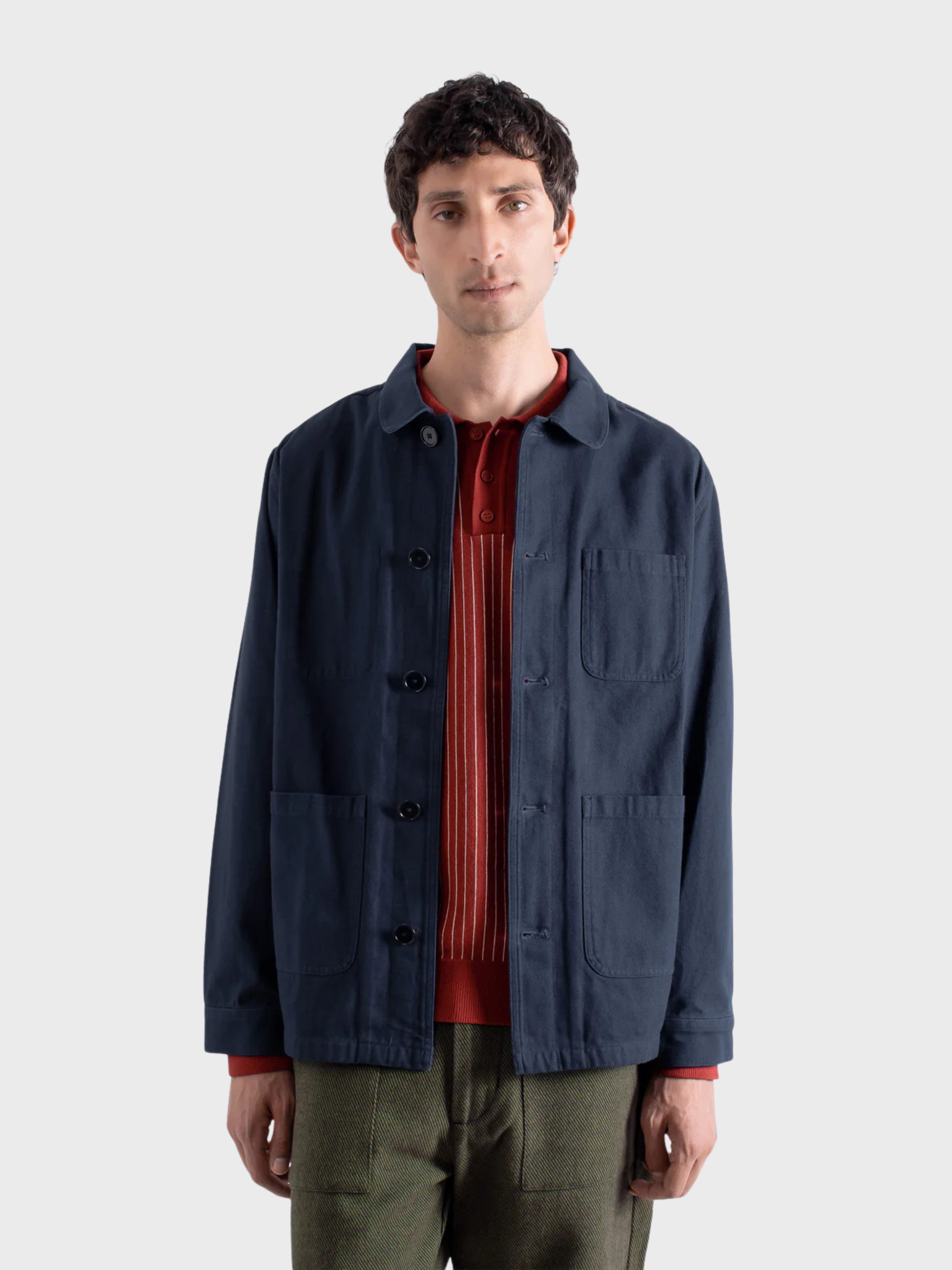 Far Afield Station Jacket - Panama Twill - Navy Iris-Men's Jackets-Brooklyn-Vancouver-Yaletown-Canada
