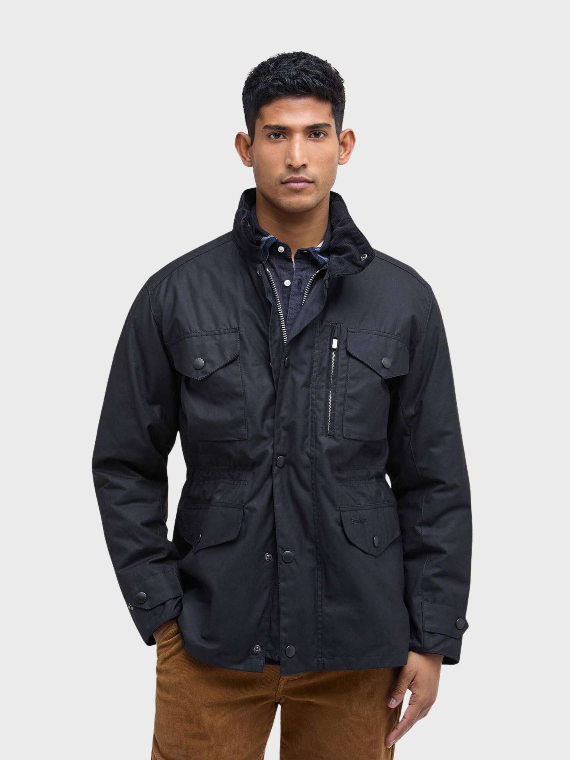 Barbour Sapper Wax Jacket - Black/Classic-Men's Jackets-Brooklyn-Vancouver-Yaletown-Canada