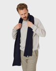 Peregrine Porter Ribbed Scarf - Navy-Men's Accessories-Brooklyn-Vancouver-Yaletown-Canada