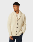 Peregrine Wilkinson Cardigan - Ecru-Men's Sweaters-Brooklyn-Vancouver-Yaletown-Canada