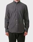 Outclass Flannel Classic Shirt - Grey Twill-Men's Shirts-Brooklyn-Vancouver-Yaletown-Canada