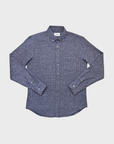 Outclass Flannel Classic Shirt - Indigo Houndstooth-Men's Shirts-Brooklyn-Vancouver-Yaletown-Canada