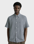Far Afield Costa Shirt - GinghamCheck-Navy-Men's Shirts-Brooklyn-Vancouver-Yaletown-Canada