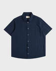 Far Afield Classic Shirt - Tonal Dobby - Blue-Men's Shirts-Brooklyn-Vancouver-Yaletown-Canada