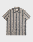 Far Afield Selleck Shirt - Stereo Stripe - Blue/Sand-Men's Shirts-Brooklyn-Vancouver-Yaletown-Canada